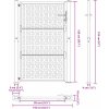 Zahradní branka černá 100 x 150 cm ocelová s křížovým vzorem [4101006] (Barva Povětrnostně odolná ocel / Hnědý)