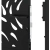 Zahradní brána 100 x 175 cm z odolné oceli s motivem plamene [4100992] (Barva Ocel/Černý)