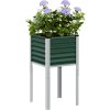 Zahradní květináč 45 x 45 x 88 cm, odolná ocel [4008964] (Barva Ocel/Šedý)