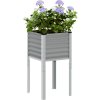 Zahradní květináč 45 x 45 x 88 cm, odolná ocel [4008964] (Barva Ocel/Šedý)
