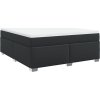 Box spring postel s matrací 180 x 200 cm umělá kůže [3285221] (Barva Černá)