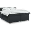 Box spring postel s matrací 180 x 200 cm umělá kůže [3286132] (Barva Černá)