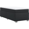 Box spring postel s matrací 90x190 cm umělá kůže [3285189] (Barva Černá)