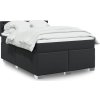 Box spring postel s matrací 140 x 190 cm umělá kůže [3286120] (Barva Černá)