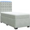 Box spring postel s matrací 90 x 190 cm samet [3293101] (Barva Tmavě zelená)