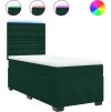 Box spring postel s matrací 90 x 190 cm samet [3293101] (Barva Tmavě zelená)