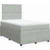 Box spring postel s matrací 120x190 cm samet [3294581] (Barva Tmavě šedá)