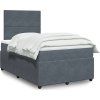 Box spring postel s matrací 120 x 190 cm samet [3294581] (Barva Tmavě šedá)