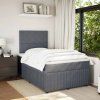 Box spring postel s matrací 120 x 190 cm samet [3294581] (Barva Tmavě šedá)