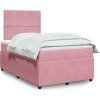 Box spring postel s matrací 120 x 190 cm samet [3294581] (Barva Tmavě šedá)