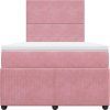 Box spring postel s matrací 120 x 190 cm samet [3294581] (Barva Tmavě šedá)