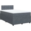 Box spring postel s matrací 120x190 cm samet [3289999] (Barva Tmavě šedá)