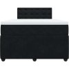 Box spring postel s matrací 120x190 cm samet [3289999] (Barva Tmavě šedá)