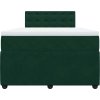 Box spring postel s matrací 120x190 cm samet [3289999] (Barva Tmavě šedá)