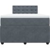 Box spring postel s matrací 120x190 cm samet [3289999] (Barva Tmavě šedá)