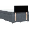 Box spring postel s matrací 120x190 cm samet [3289999] (Barva Tmavě šedá)
