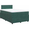 Box spring postel s matrací 120x190 cm samet [3289989] (Barva Tmavě zelená)