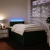 Box spring postel s matrací 120x190 cm samet [3289989] (Barva Tmavě zelená)