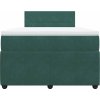 Box spring postel s matrací 120x190 cm samet [3289989] (Barva Tmavě zelená)