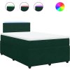 Box spring postel s matrací 120x190 cm samet [3289989] (Barva Tmavě zelená)