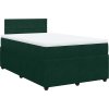Box spring postel s matrací 120x190 cm samet [3289989] (Barva Tmavě zelená)