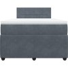 Box spring postel s matrací 120x190 cm samet [3289989] (Barva Tmavě zelená)