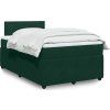Box spring postel s matrací 120 x 190 cm samet [3289989] (Barva Tmavě zelená)