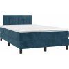 Box spring postel s matrací 120 x 190 cm samet [3269850] (Barva Tmavě šedá)