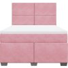 Box spring postel s matrací 140 x 190 cm samet [3290905] (Barva Růžová)