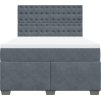 Box spring postel s matrací 140 x 190 cm samet [3290918] (Barva Světle šedá)