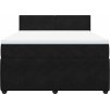 Box spring postel s matrací 140 x 190 cm samet [3290030] (Barva Černá)