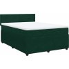 Box spring postel s matrací 140 x 190 cm samet [3290030] (Barva Černá)