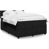 Box spring postel s matrací 140 x 190 cm samet [3290030] (Barva Černá)