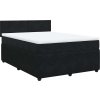 Box spring postel s matrací 140 x 190 cm samet [3290030] (Barva Černá)