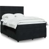 Box spring postel s matrací 140 x 190 cm samet [3294635] (Barva Tmavě šedá)