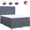 Box spring postel s matrací 140 x 190 cm samet [3294635] (Barva Tmavě šedá)