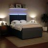 Box spring postel s matrací 140 x 190 cm samet [3294635] (Barva Tmavě šedá)