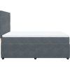 Box spring postel s matrací 140 x 190 cm samet [3294635] (Barva Tmavě šedá)