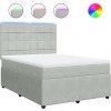 Box spring postel s matrací 140 x 190 cm samet [3294635] (Barva Tmavě šedá)
