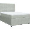 Box spring postel s matrací 140 x 190 cm samet [3294635] (Barva Tmavě šedá)