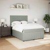 Box spring postel s matrací 140 x 190 cm samet [3294635] (Barva Tmavě šedá)