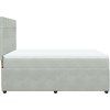 Box spring postel s matrací 140 x 190 cm samet [3294635] (Barva Tmavě šedá)