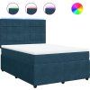 Box spring postel s matrací 140 x 190 cm samet [3294635] (Barva Tmavě šedá)