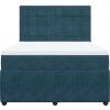 Box spring postel s matrací 140 x 190 cm samet [3294635] (Barva Tmavě šedá)