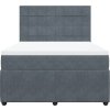 Box spring postel s matrací 140 x 190 cm samet [3294635] (Barva Tmavě šedá)