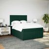 Box spring postel s matrací 140 x 190 cm samet [3294635] (Barva Tmavě šedá)