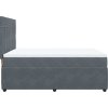 Box spring postel s matrací 140 x 190 cm samet [3294635] (Barva Tmavě šedá)