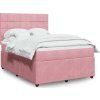 Box spring postel s matrací 140 x 190 cm samet [3294635] (Barva Tmavě šedá)