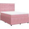Box spring postel s matrací 140 x 190 cm samet [3294635] (Barva Tmavě šedá)