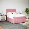Box spring postel s matrací 140 x 190 cm samet [3294635] (Barva Tmavě šedá)